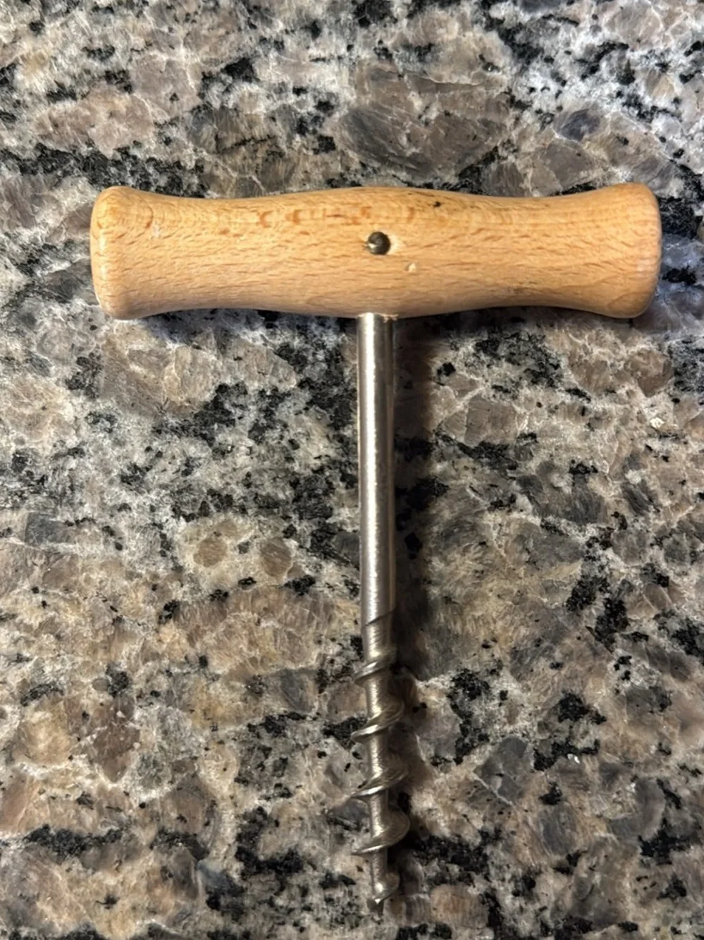 Classic Wooden-Handle Corkscrew - Natural Wood